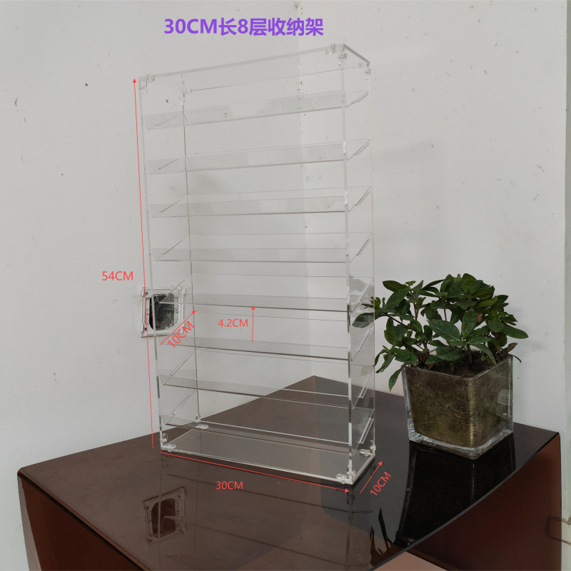 亚克力化妆品眼影粉饼口红唇釉香水气垫指甲油大容量展示收纳盒架|undefined