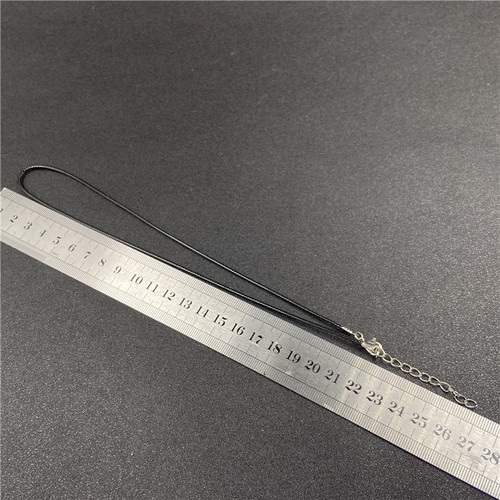 Jade pendant rope necklace 40cm Korean style wax rope leather rope necklace for men and women, couple, student sweater chain DIY