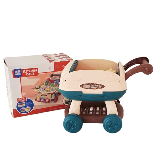 Children's play house multifunctional shopping cart trolley role play cooking cooking kitchen educational children's toys