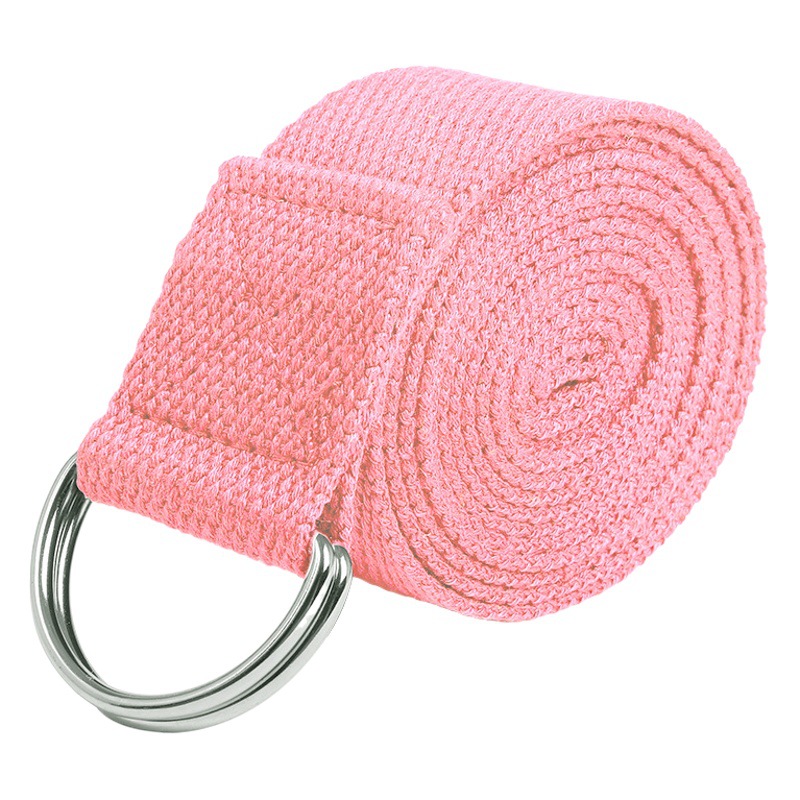 Cinta de yoga elástica de algodón y poliéster, cuerda de estiramiento y resistencia, accesorio auxiliar para entrenamiento de yoga, venta al por mayor