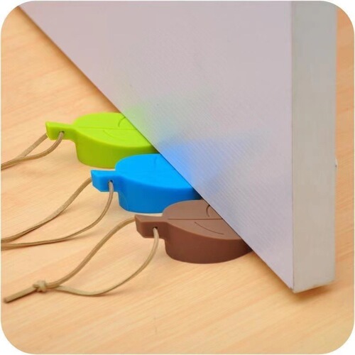Creative Leaf Silicone Door Windstopper Baby Gate Safety Door Stopper 3D Hangable Door Stop