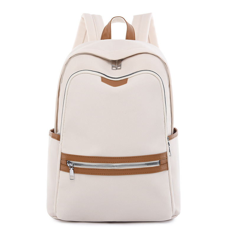 2024 nueva mochila de tela Oxford para mujer coreana, color de contraste de moda, mochila para computadora portátil de gran capacidad al por mayor