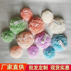 牡丹の花の形をした小さなキャンドル、アロマ、手作りギフト、無煙で長持ちする軽い香りの手作りアロマキャンドル