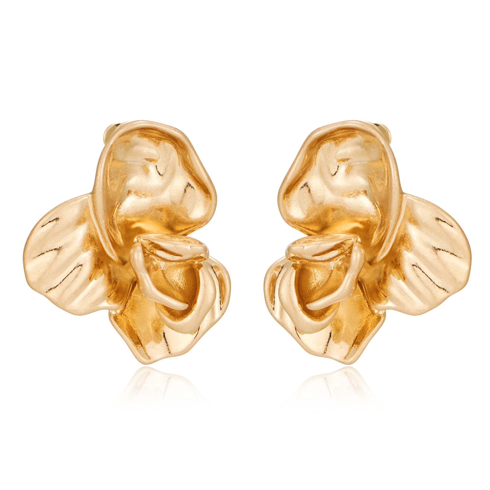 metal-flower-series-personalized-earrings-with-metal-texture-creative-high-grade-electroplated-leaf-rose-earrings