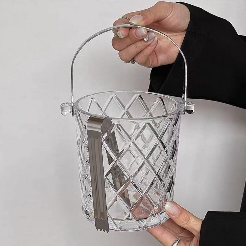 Vivir armoniosamente. Bar de hielo de vidrio portátil, bar casero, KTV helado, pequeño hielo europeo, cubos de hielo.