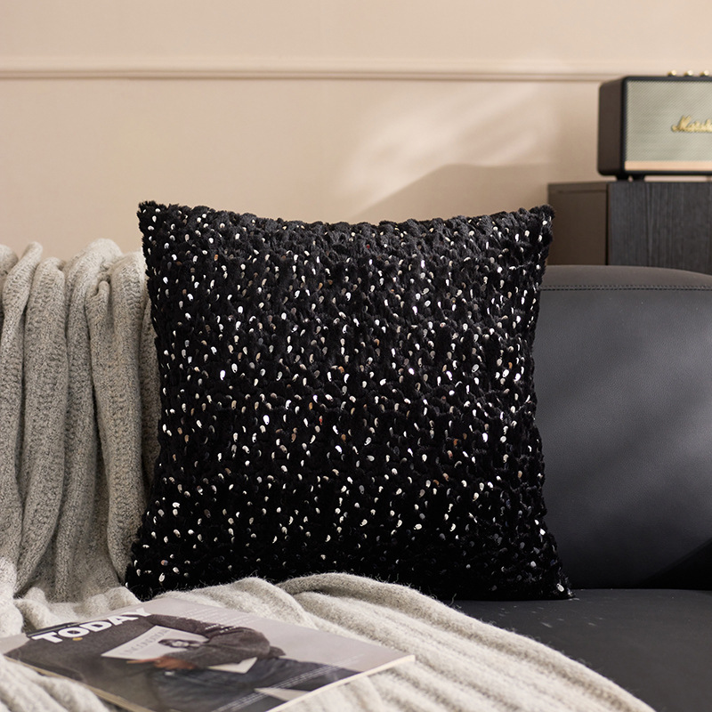 Elegante sensación de lujo ligero funda de almohada sofá almohada cojín de cintura almohada de estilo artístico abstracto de alto nivel versátil