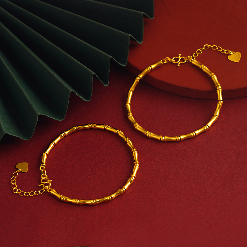 Nuevo diseño brillante pulsera de bambú esmerilado pulsera de gran altura joyería de las mujeres regalo de una sola pieza de entrega