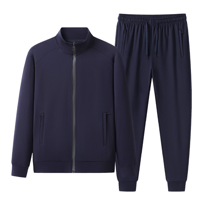 Trajes deportivos transfronterizos primavera y otoño hombres trajes casuales chaqueta de hombre con camisetas de cuello de hombre de moda de tamaño grande