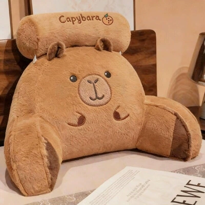 Pillows for Girls, Sofa Lumbar Support – Multi-function pad - seat-recommendation-medium-cushion-headrest-60x40x-20cm-removable-and-washable-independent-liner-best-selling-model-new-capybara-rabbit-velvet-fabric