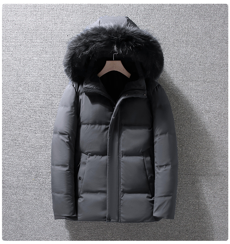 Heren winter donsjack waterdichte eendendons parka jas_voghion.com