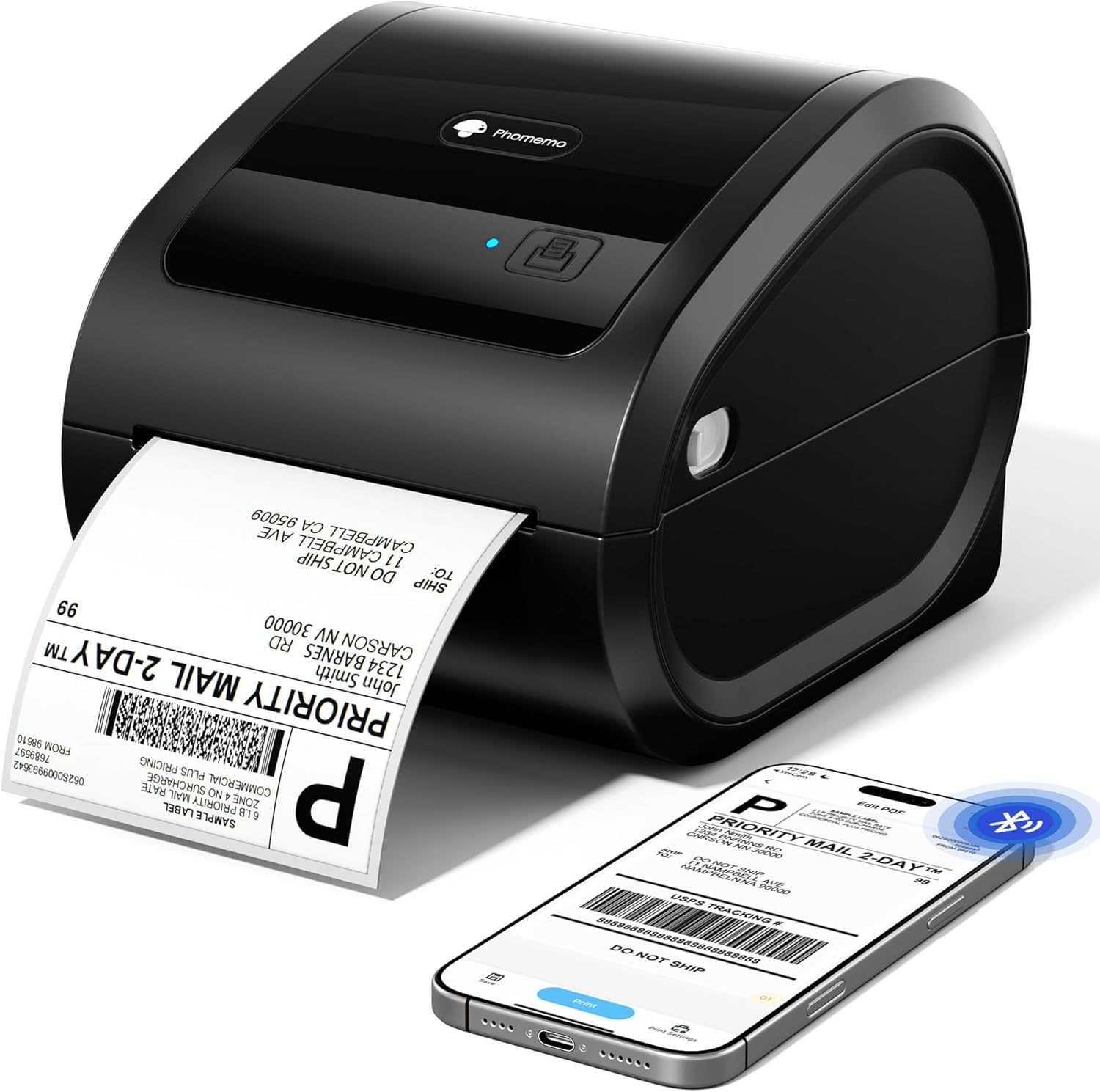 D520BT Bluetooth-Negro (enviar 30 hojas de 101.5*152mm cara de papel individual)