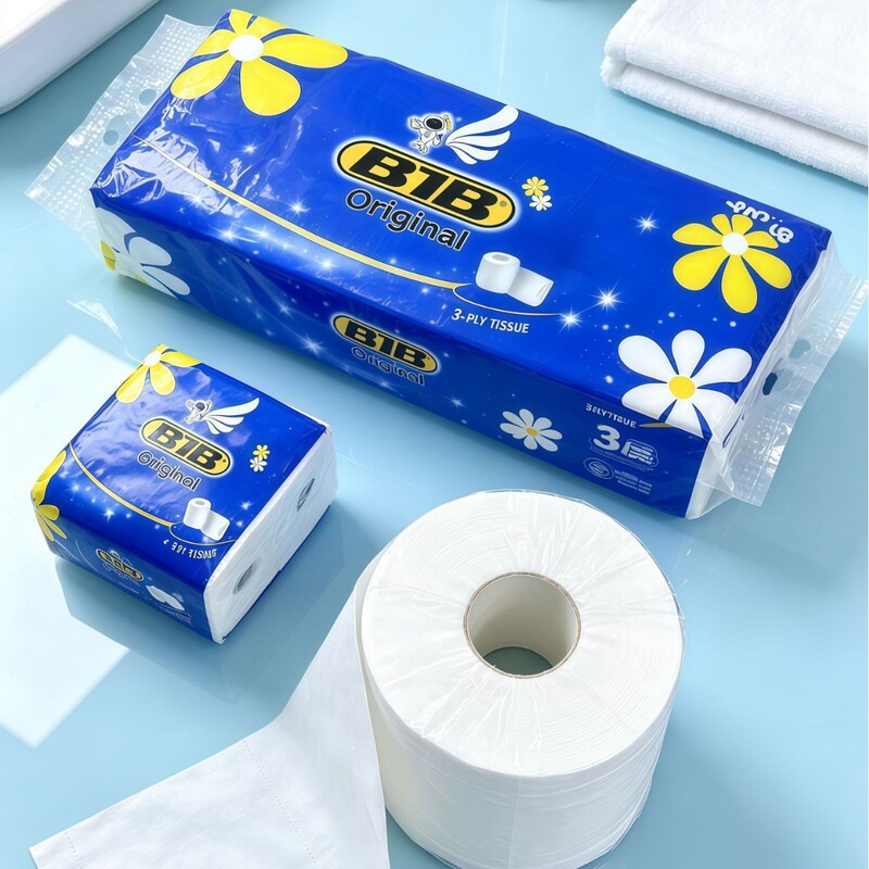 b7b toilet paper wholesale in large quantities, good quality, 3-layer thickened toilet and kitchen paper for hotels and home use