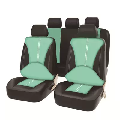 Temu | Universal seat cover - mint-green-and-black-2-piece-set-single-seat