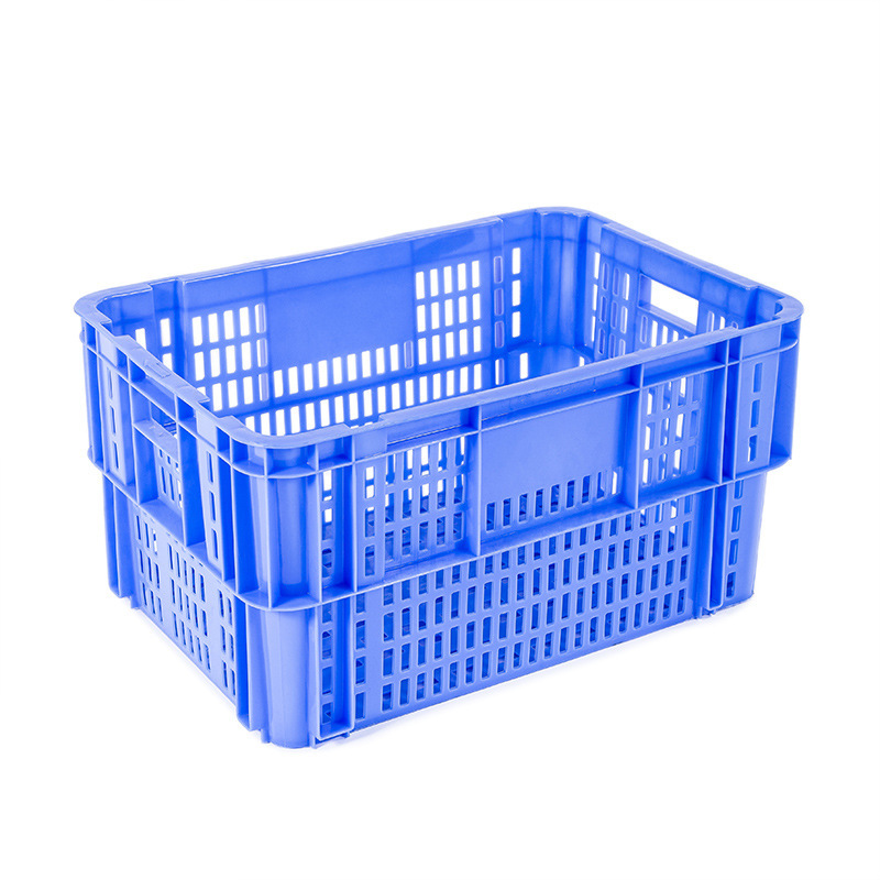 蔬菜水果运输周转箩旋转错位套叠箩错位反转式可套叠可堆叠漏水筐