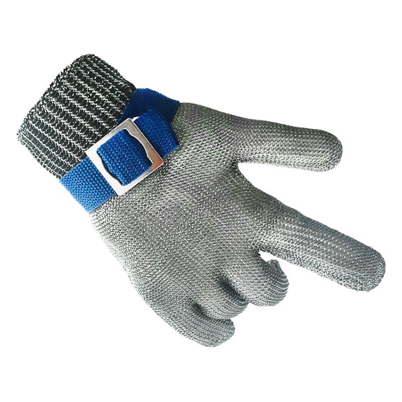 Guantes de alambre de acero, guantes de inspección de fábrica resistentes a cortes de nivel A9 para carnicería, corte de carne, captura de cangrejos, apertura de ostras, guantes resistentes a cortes de alambre de acero inoxidable