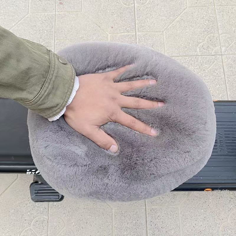 Manufacturer Wholesale Electric Vehicle Plush Winter Universal Three-Piece Set Special Thickened Cushion Thickened Butt Cushion
