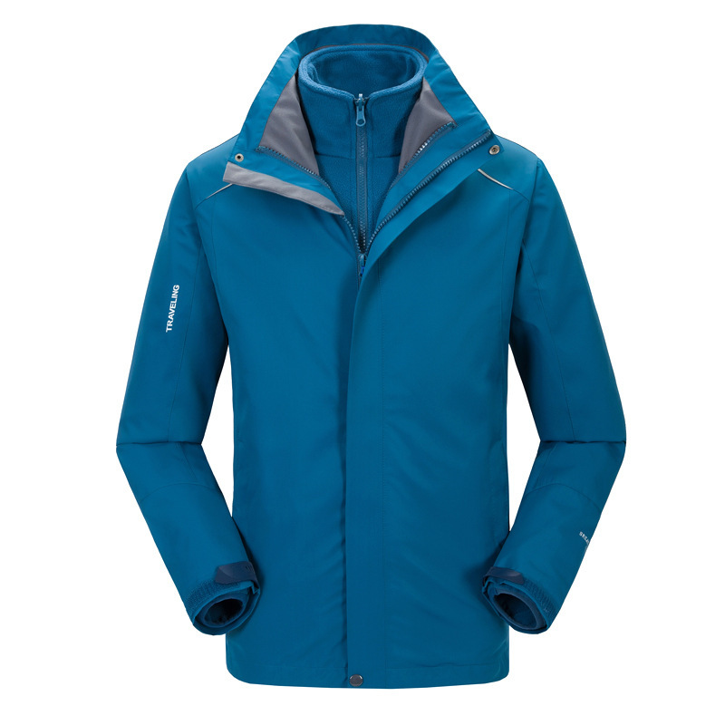 Hombres y mujeres al aire libre trajes de asalto 3 - en - 1 relleno de terciopelo trajes de montaña a prueba de viento impermeable grupo de compra