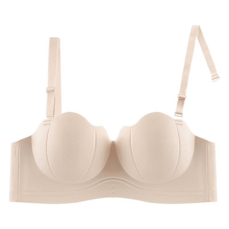Нижнее белье без бретелек, Женский нескользящий бюстгальтер с эффектом пуш-ап, маленькая нагрудная витрина, с запахом и трубкой, специальный Невидимый красивый бюстгальтер сзади для свадебного платья