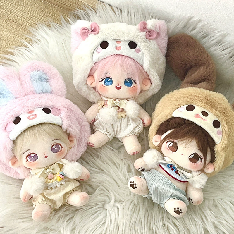BABYRING милый головной убор-плащ зверёк 10см×20см хлопковая одежда для куклы будто Chiikawa 10см Nunu