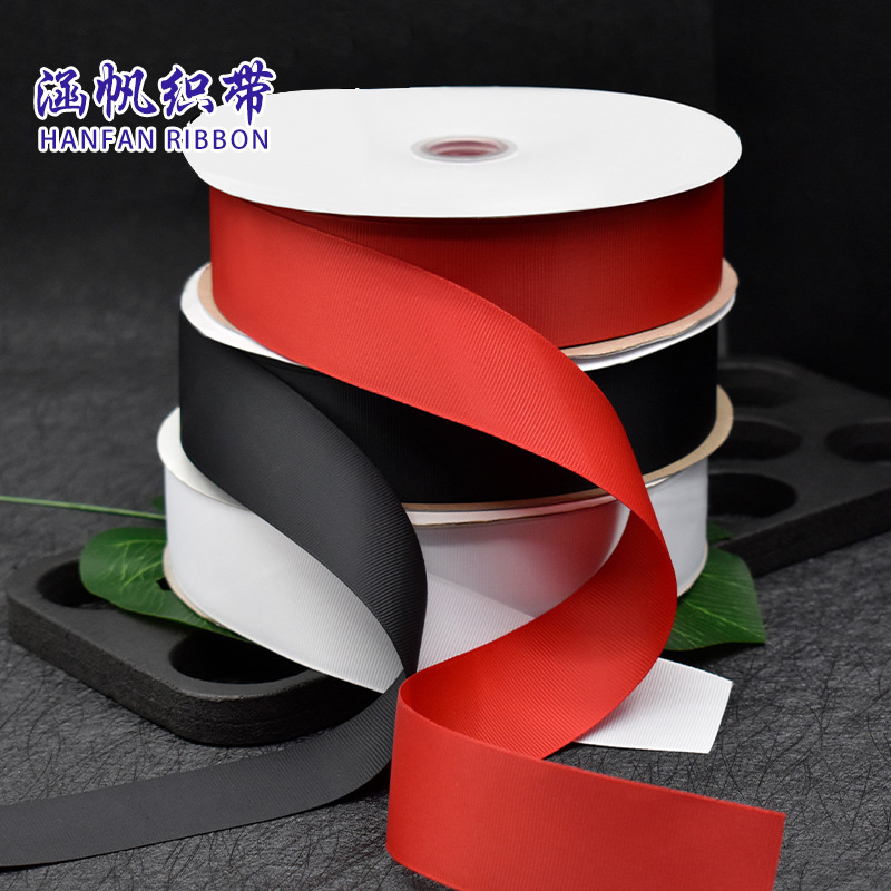 리본 스팟 도매 4CM 리브 리본 DIY 꽃 케이크 상자 포장 리본 홈 텍스타일 4피스 번들 리본