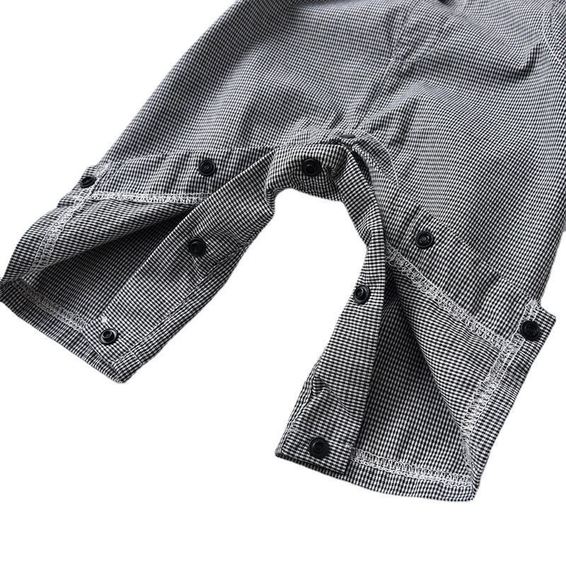 Nuevo producto coreano primavera camiseta de manga larga 2025 moda corbata bebé algodón largo para niños recién nacidos ropa de escalada