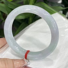 翡翠ブレスレット もち氷紫ブレスレット 翡翠Aグレードブレスレット 天然翡翠 ビルマ翡翠ブレスレット 証明書パッケージ付き