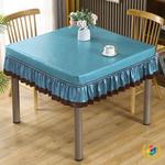 ?简约正方形软皮电炉烤火桌皮罩桌布防水防油防烫革餐桌布麻将机