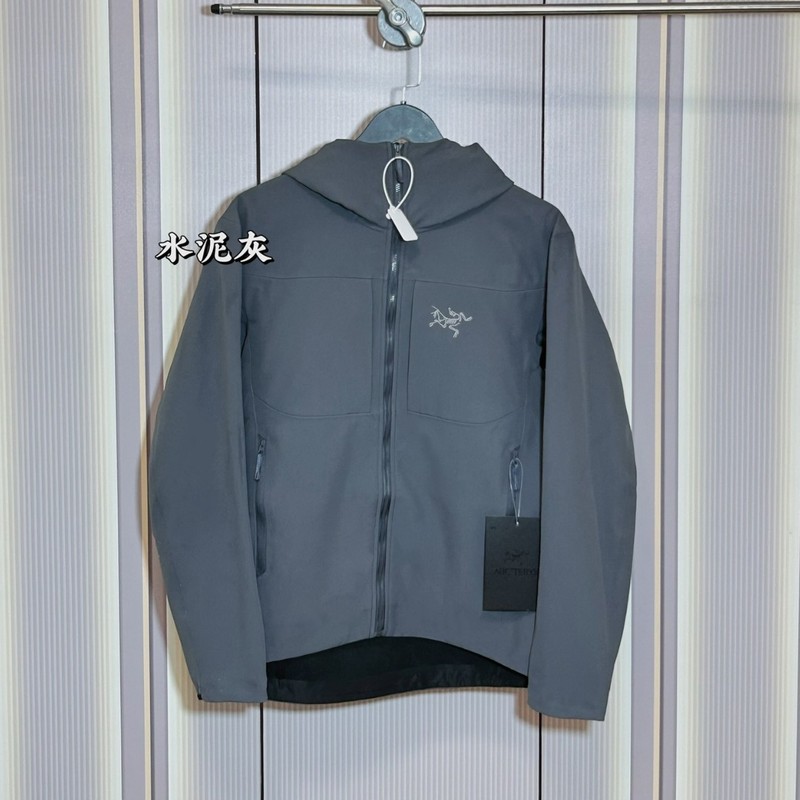 25S始祖茑CRONIN Cotton Overshirt弹力防风纯色保暖软壳连帽外套|undefined