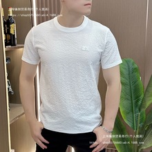 骑士抖音2025夏季新男士休闲时尚百搭圆领短袖男一件代发
