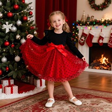 D 82553 Girl's Puffy Tulle Dress Ůͯ����ȹ
