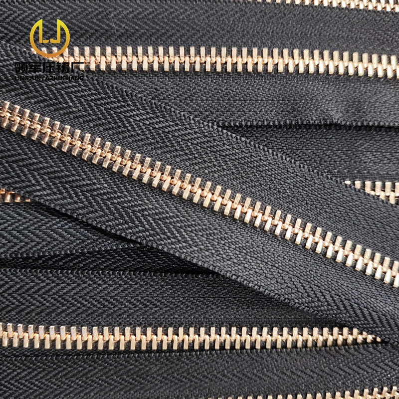 5#大Y钛合金浅金拉链布布袋色金属头可用厂家现货批发