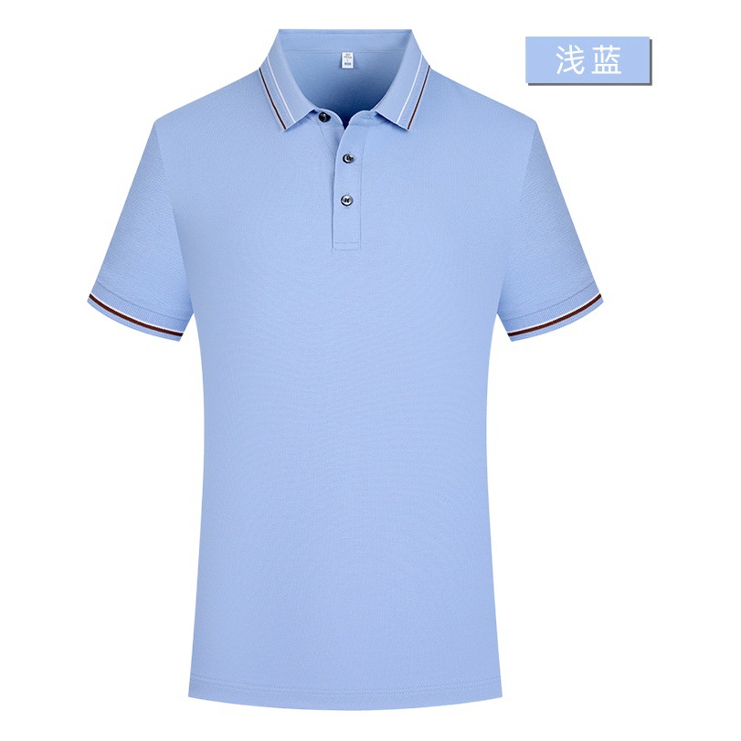 Xinjiang de algodón de fibra larga 5A grado antibacteriano tecnología de gama alta Polo logotipo personalizado ropa de trabajo de manga corta ropa de trabajo de oficina
