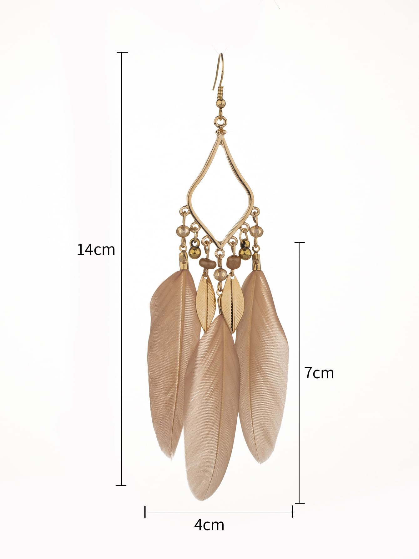 1 Pair Vintage Style Bohemian Geometric Color Block Plating Alloy Feather Ear Hook display picture 10