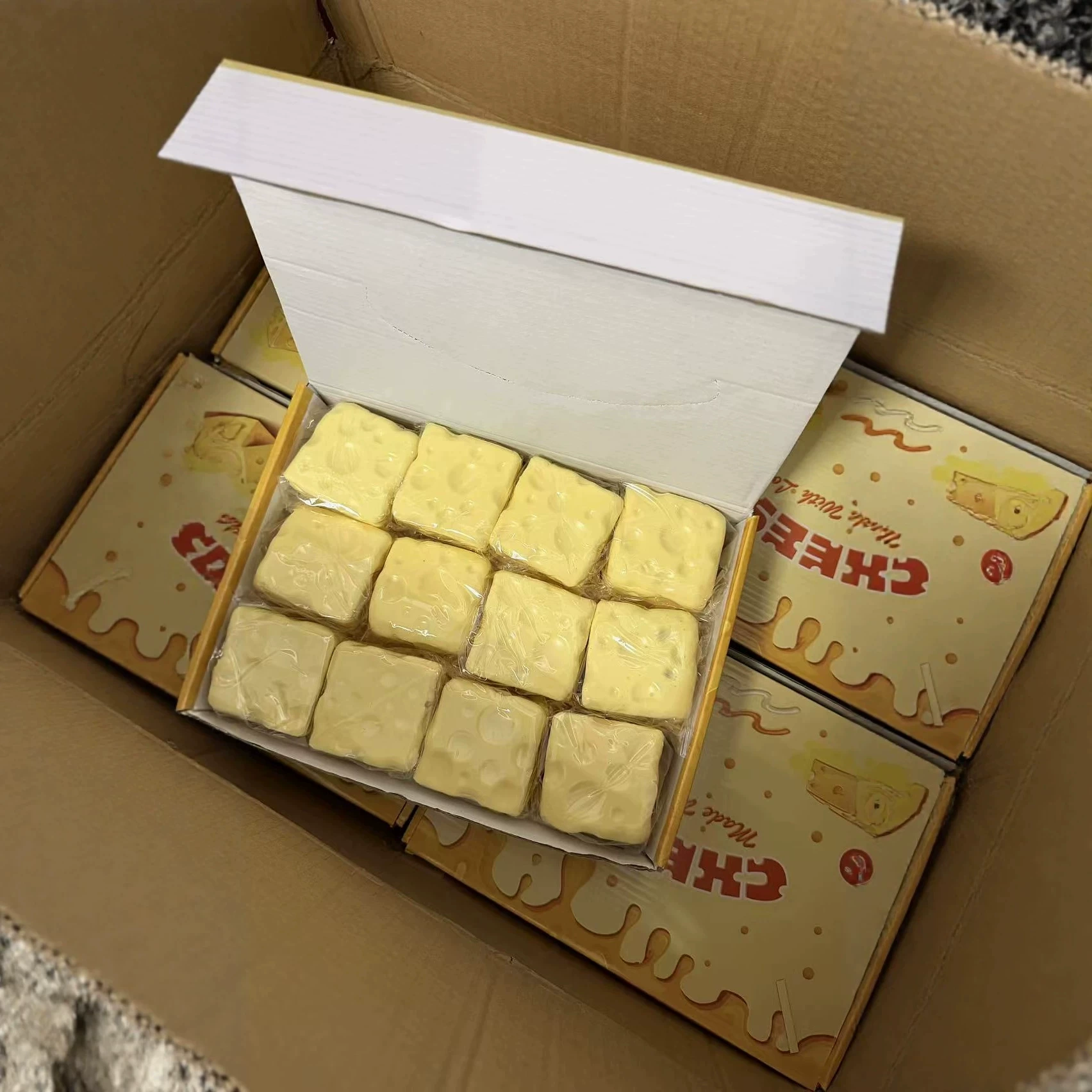 Антистресс игрушка слайм, 6 см «сыр», экокожа (PU), сквиши для снятия стресса
