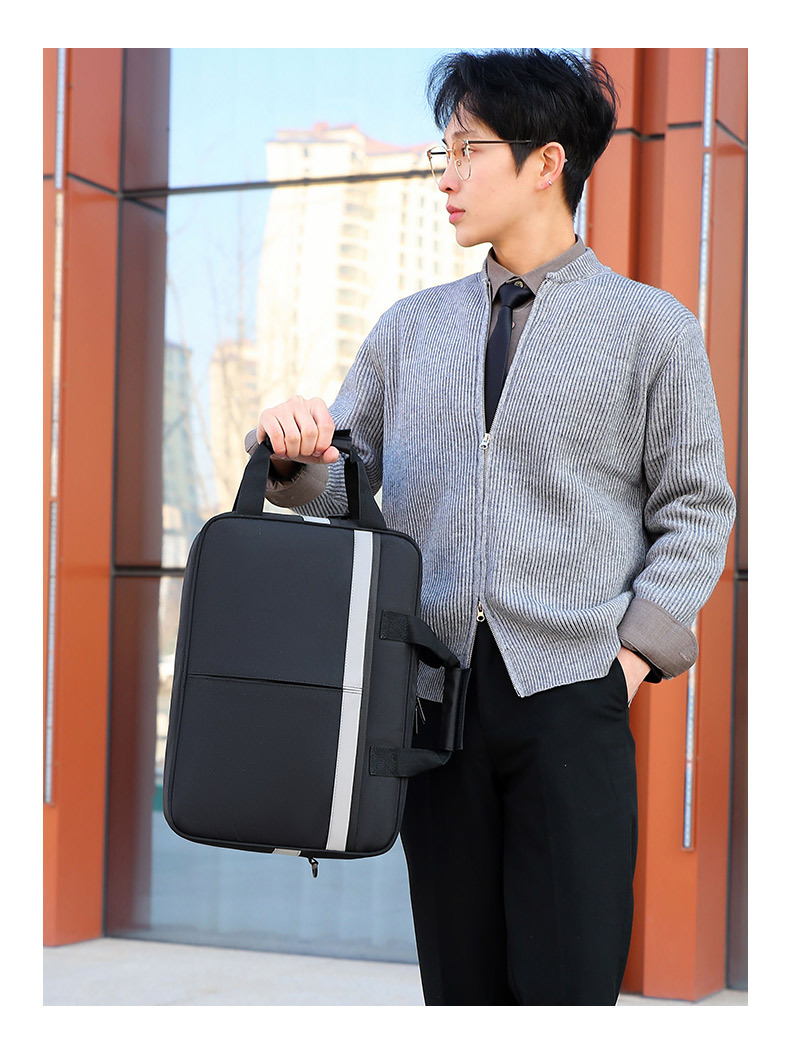 New men's briefcase, computer handbag, large-capacity single-shoulder crossbody bag, business laptop bag, 16 inches undefined