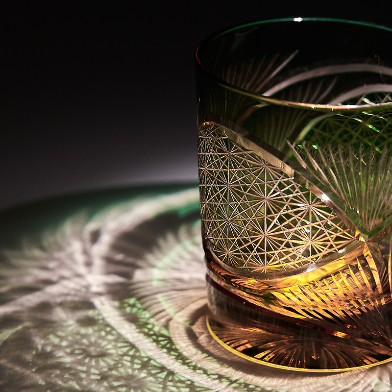 Japanese retro crystal shot glass for whiskey