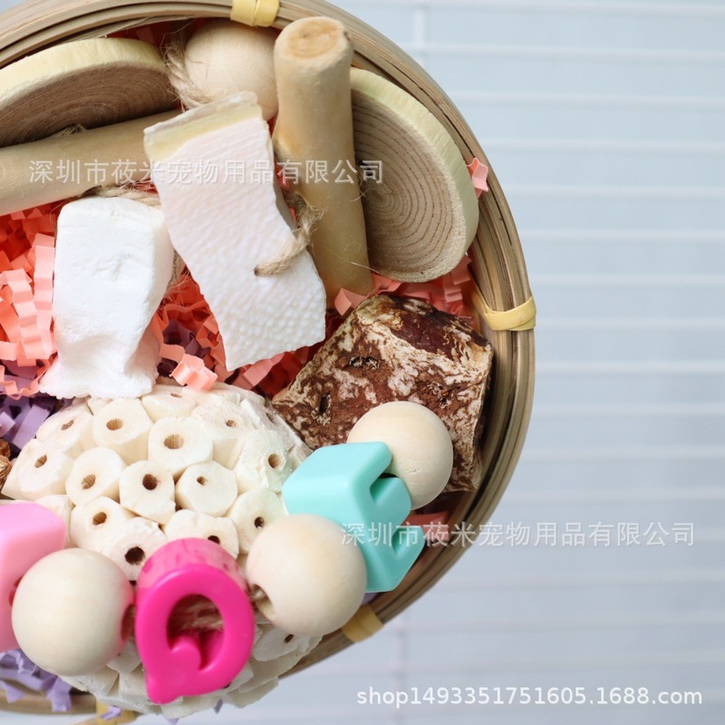 鹦鹉玩具通草球松果啃咬挂件干草解闷发泄秋千牡丹虎皮小鸟玩具|undefined