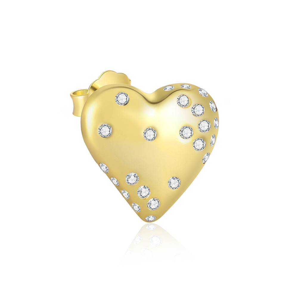 2g Weight Long-Lasting Plated Gold Plating Process 925 Sterling Silver Ear Needle Material 18K Real Gold Plated Plating Material Zircon Inlay Material Small Stud Earrings Classification 1 Piece, 1 Pair Quantity Casual, Daily Occasion 925 Sterling Silver Material Star, Moon, Heart Shape Pattern Women's Gender Basic, Simple Style Style 925 Sterling Silver Star Moon Heart Shape Zircon Small Stud Earrings 12