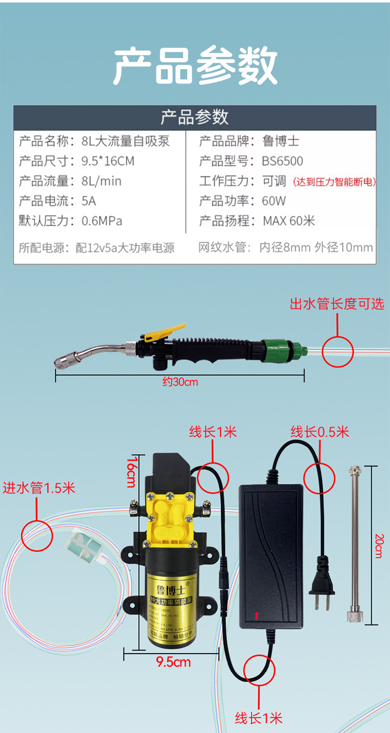 High-pressure water gun for air conditioner cleaning, professional household cleaning tool, central air conditioning cleaning machine