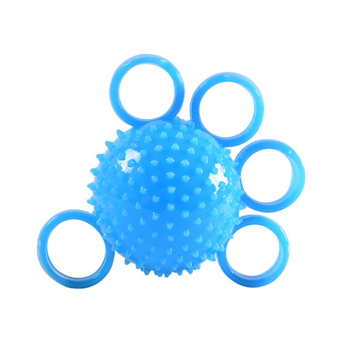 TPR four-finger hedgehog ball primary grip strength training soft ball elderly rehabilitation hemiplegia wind massage finger strength ball hand training