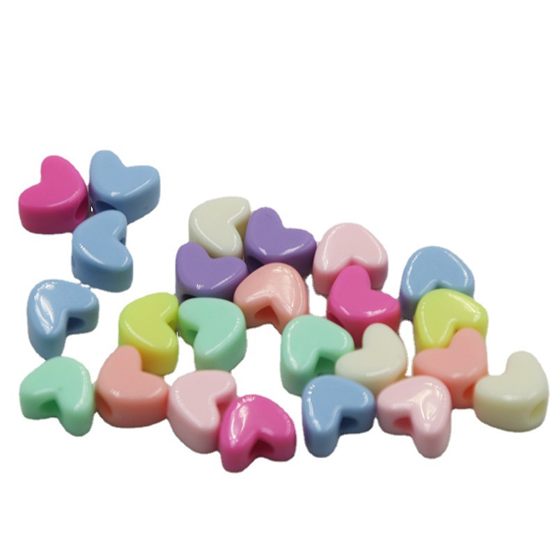 12mm amor corazón grande agujero perlas sueltas bricolaje hecho a mano material tejido cordón Accesorios ropa