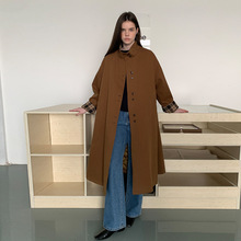 MOXI十三行女装2025冬季新款韩版风衣外套女中长款加厚显瘦棉服女