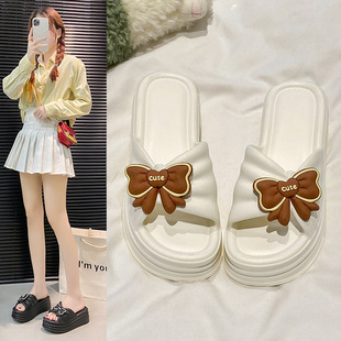 6cm Thick-Soled Slippers 2025 New Internet Celebrity Ins Summer Eva Platform-Soled Beach Non-Slip Heightening Sandals for Women