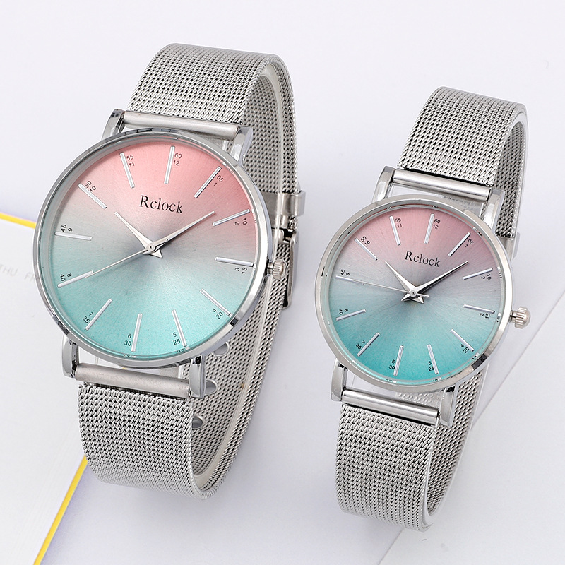 Rclock new color matching couple watch Net Red men's and women's net belt quartz watch foreign trade best-selling Watch Factory Direct