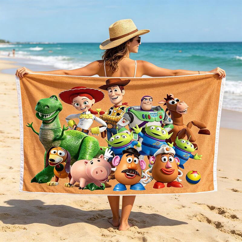 Cross-Border Toy Story 5 Movie Series Beach Towel, Suitable for Fans to Use at the Pool or Beach