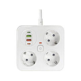 European Special Hole Socket 3-Hole Large Spacing Pd20W+Qc3.0 Fast Charging USB Overload Protection Switch Russia