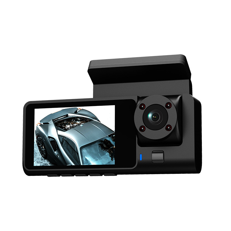 Cross-border driving recorder HD 1080P car front car rear 2 inch three-lens car camera A7WiFi