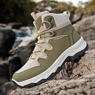 2025 Spring New Men's Shoes Mountaineering Martin Boots Fashion Wear-resistant Outdoor Camping Labor Insurance Shoes High-top Tooling Shoes