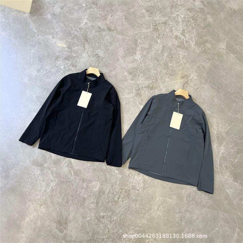 New autumn men's two-tone stand-up collar laminated windbreaker jacket