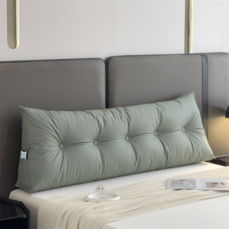 綿麻のベッドのない柔らかいバッグのクッションの大きい背もたれのクッションの2024新型のベッドの枕の三角の畳は直接壁に寄りかかっています。